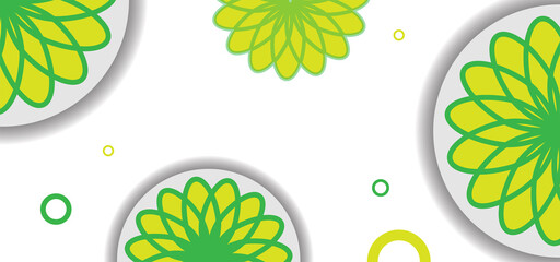 green and yellow floral seamless pattern or background
