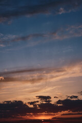 sunset over the river