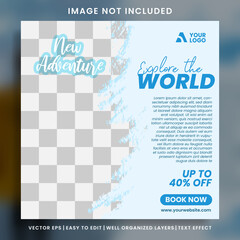 explore the world social media post template design