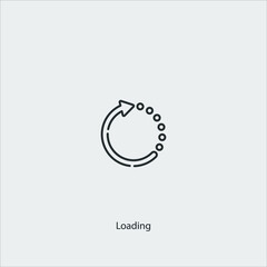 loading icon vector icon.Editable stroke.linear style sign for use web design and mobile apps,logo.Symbol illustration.Pixel vector graphics - Vector