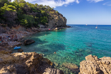 Xarraca beach in Ibiza (Spain)
