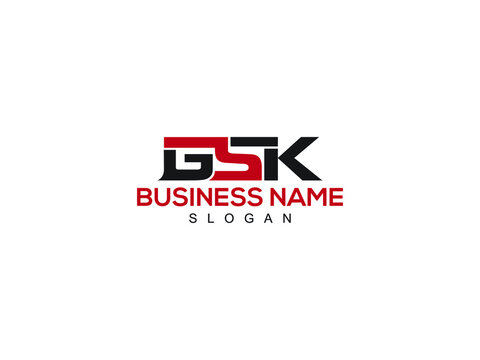 GSK Logo Letter Vector For Brand