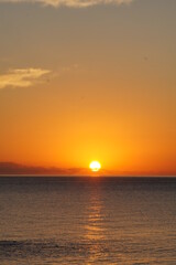 Sunrise over the calm sea