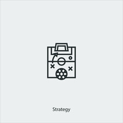 strategy icon vector icon.Editable stroke.linear style sign for use web design and mobile apps,logo.Symbol illustration.Pixel vector graphics - Vector