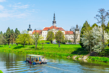 View of a military hospital situated in the former hradisko monastery near Olomouc, Czech republic.