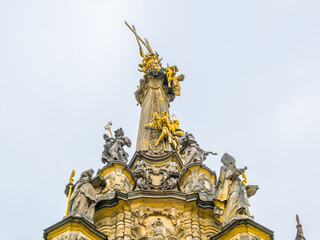 the holy trinity column enlisted in the unseco world heritage list in the czech city Olomouc.