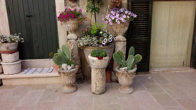 ITALY, MONOPOLI. 2019, JUNE, 10th, Old town  of Monopoli, Apulia, Italy