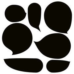 Text speech bubble chat box text box square outline vector illustration design cartoon Balloon doodle style idea symbol,conversation , talk or speaking