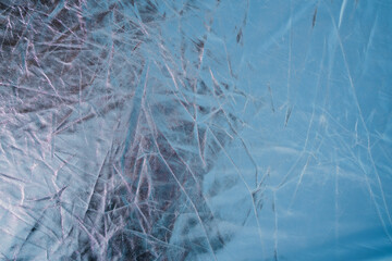 The texture of the foil is silvery mirror color. Copy space.