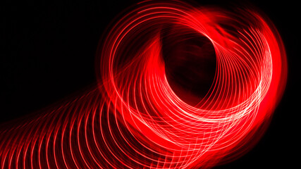 Abstract: Intriguing Swirls of Color on a Black Background