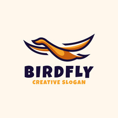 Bird Fly Modern Colors Logo Template