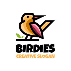 Modern Small Bird Creative Logo Template