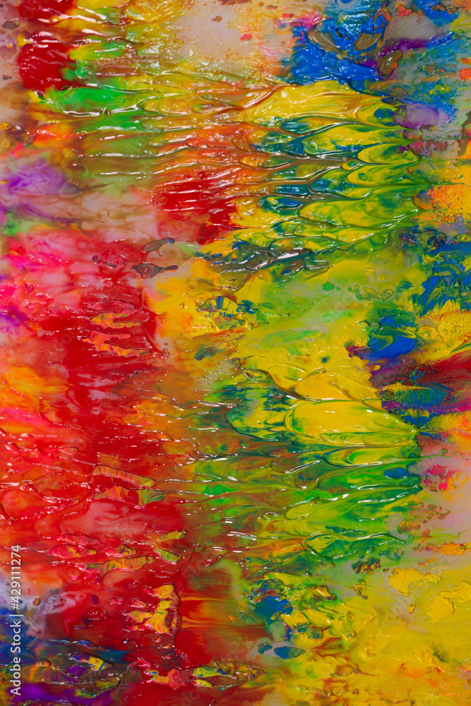 Poster .the color obtained by placing white paper on top of the color and filling it tightly..when the whit