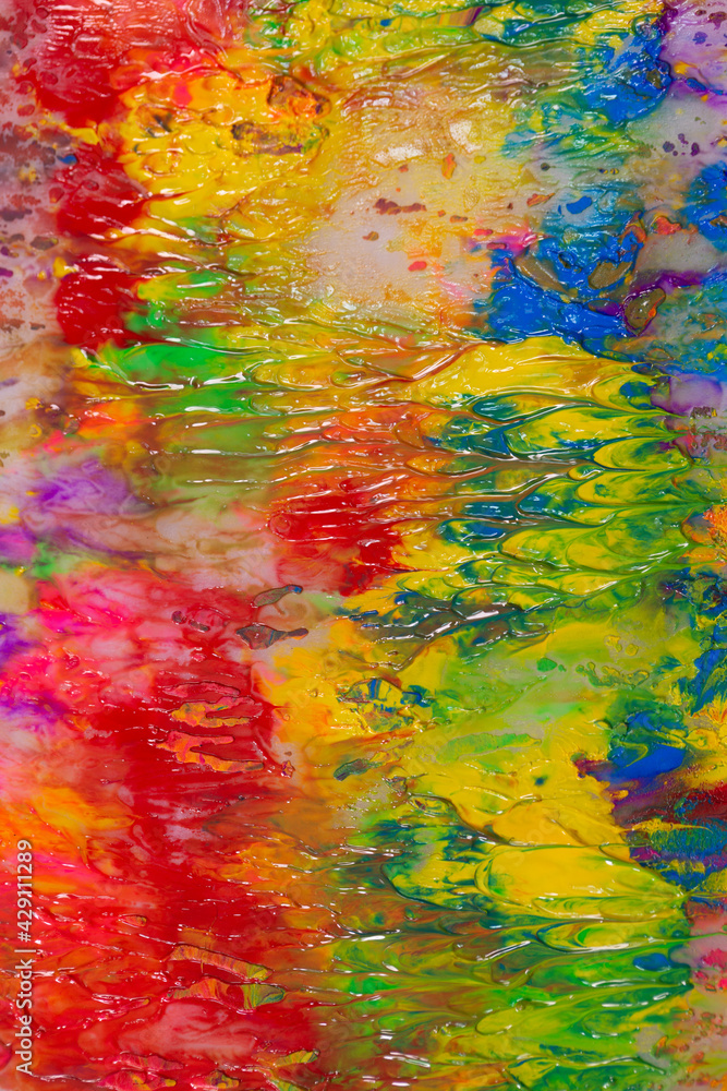 Poster .the color obtained by placing white paper on top of the color and filling it tightly..when the whit