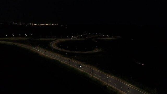 Echangeur de Calais de nuit - Hauts-de-France