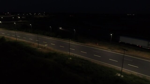 Echangeur de Calais de nuit - Hauts-de-France