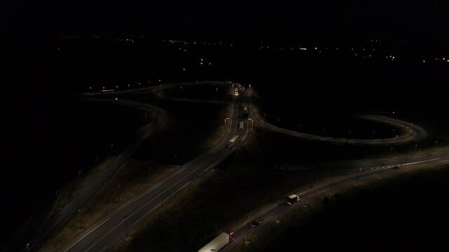 Echangeur de Calais de nuit - Hauts-de-France