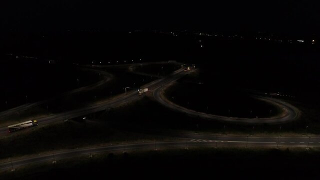 Echangeur de Calais de nuit - Hauts-de-France