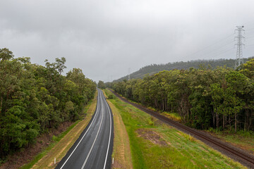 Bruce Highway through the rainforest area between Cardwell and Ingham, North Queensland