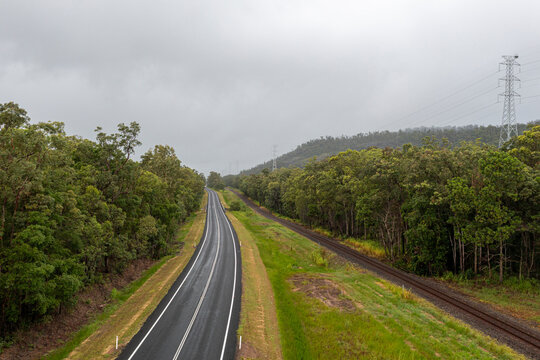 Bruce Highway through the rainforest area between Cardwell and Ingham, North Queensland
