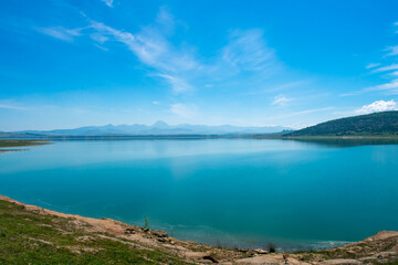 Fototapeta na wymiar Bornos reservoir lake, Cadiz. Andalucia. España. Europa. 