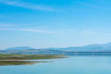 Fototapeta na wymiar Bornos reservoir lake, Cadiz. Andalucia. España. Europa. 
