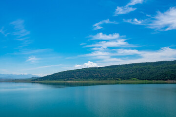 Bornos reservoir lake, Cadiz. Andalucia. España. Europa. 
