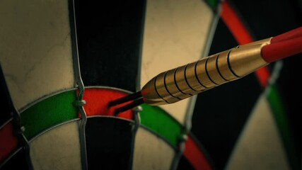 Darts Game Dramatic Closeup Shot