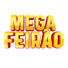 3D SELO MEGA FEIRÃO BRASIL COMÉRCIO VENDA
