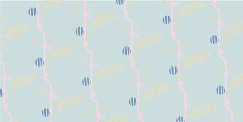 青とピンクのベクターのシームレスなパターンの背景イラスト
