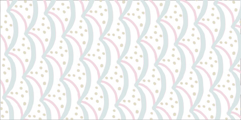 ピンクと水色の幾何学的なシームレスなパターンのベクターの背景イラスト
