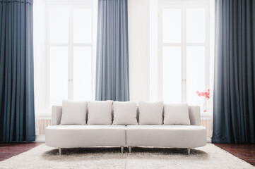 modern living room with sofa