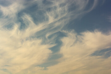 Obraz premium Partly cloudy weather and blue sky. 