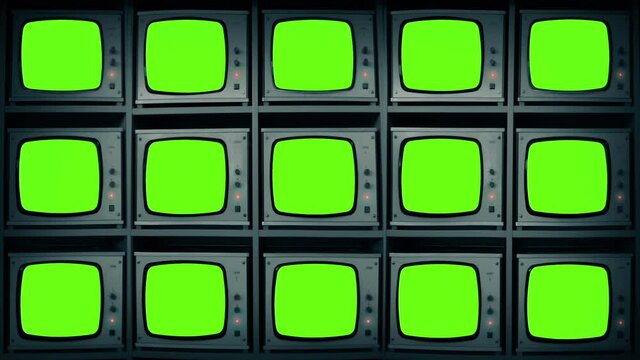 Screens Change From Static To Greenscreen - Rows And Random Order