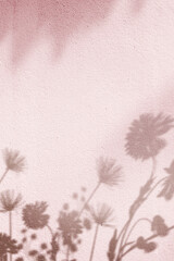 Pink background with floral field shadow