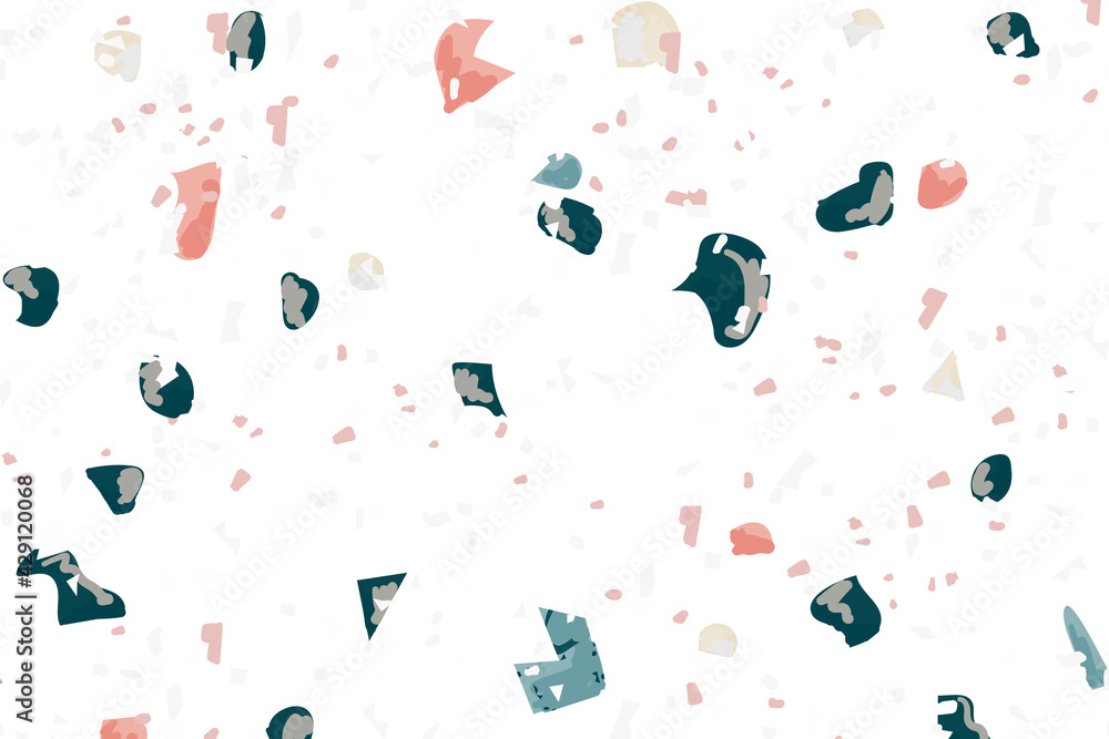 Poster terrazzo abstract pattern background on colorful marble background