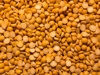 A background of split yellow peas