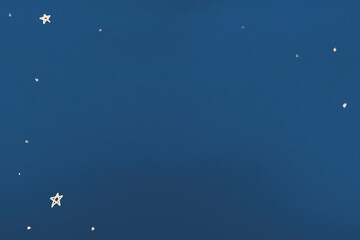 Starry night blue background in watercolor illustration