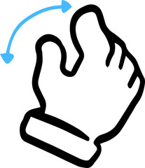 Touch gesture set drawn with a pen