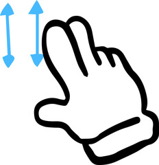 Touch gesture set drawn with a pen