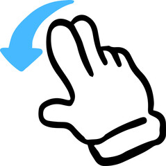 Touch gesture set drawn with a pen