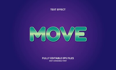 Obraz premium Editable text effect move title style