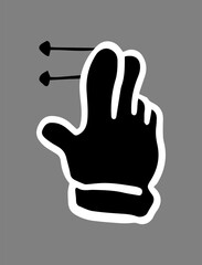 Black Touch gesture set drawn with a pen