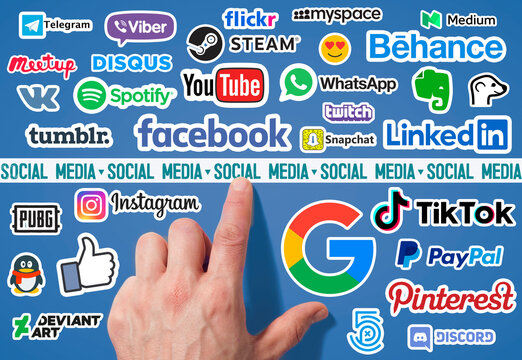 social media, social network background design