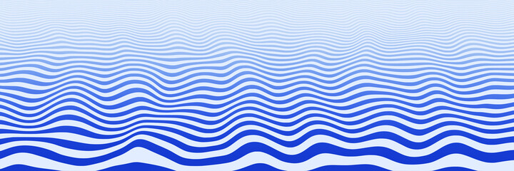 Abstract vector background, banner. Stylization of sea waves.