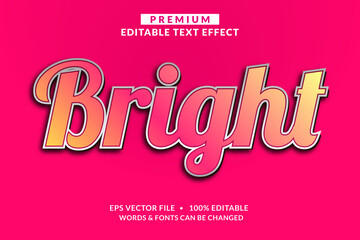 Bright, Premium Editable Text Effect Font Styes