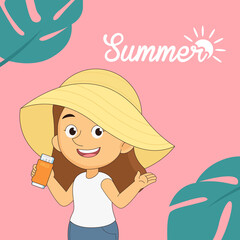 In summer holiday,Summer background .Sale Vector illustration