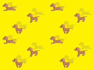 Animal Animation Sequence Dog Vizsla Running Cartoon Vector Seamless Wallpaper