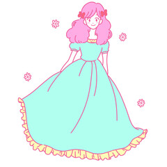 ドレス姿の女性