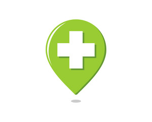 Obraz premium Medical plus symbol inside the point location